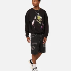 American Thrift X Goosebumps The Haunted Mask Crewneck Black Wash 12 American Thrift X Goosebumps The Haunted Mask Crewneck Black Wash -Nuvora Fit Sales 02048239 YB295 mens 0030