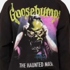 American Thrift X Goosebumps The Haunted Mask Crewneck Black Wash 14 American Thrift X Goosebumps The Haunted Mask Crewneck Black Wash -Nuvora Fit Sales 02048239 YB295 mens 0050