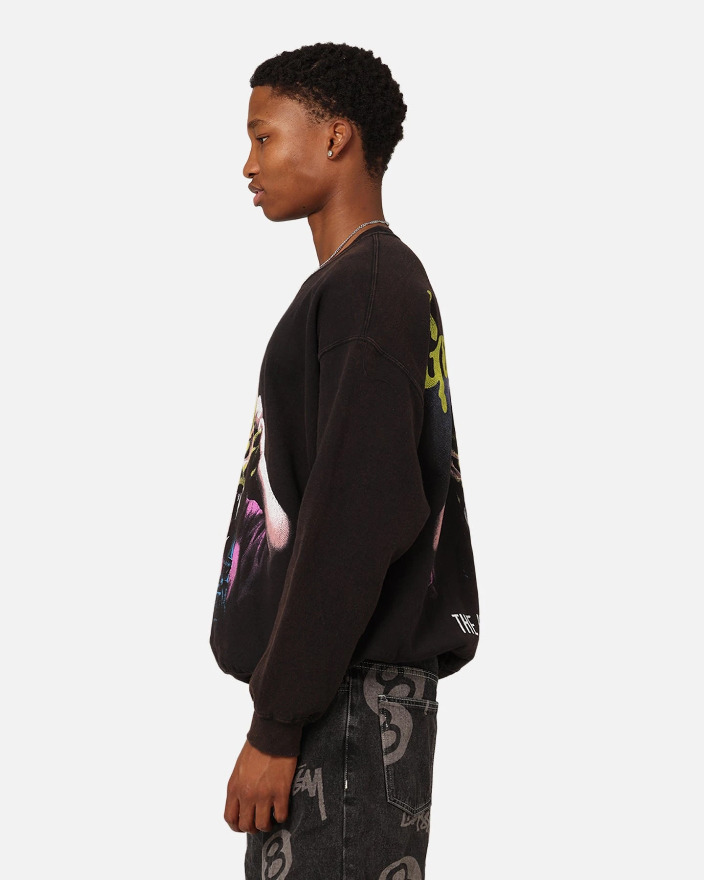 American Thrift X Goosebumps The Haunted Mask Crewneck Black Wash 9 American Thrift X Goosebumps The Haunted Mask Crewneck Black Wash - Image 7