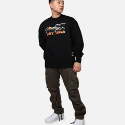 Mitchell & Ness X McLaren X Culture Kings Las Vegas Collection Vintage Car Poster Crewneck Black 13 Mitchell & Ness X McLaren X Culture Kings Las Vegas Collection Vintage Car Poster Crewneck Black -Nuvora Fit Sales 02048271 YB001 mens 0060