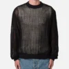 MNML Mesh Knit Sweater Black -Nuvora Fit Sales 02048350 YB001 mens 0010