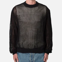 MNML Mesh Knit Sweater Black