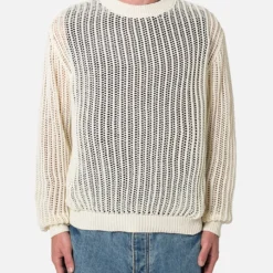 MNML Mesh Knit Sweater Cream