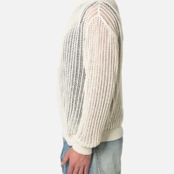 MNML Mesh Knit Sweater Cream -Nuvora Fit Sales 02048351 YC600 mens 0030