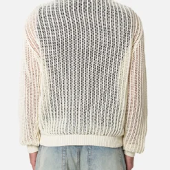 MNML Mesh Knit Sweater Cream -Nuvora Fit Sales 02048351 YC600 mens 0040
