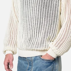 MNML Mesh Knit Sweater Cream -Nuvora Fit Sales 02048351 YC600 mens 0060
