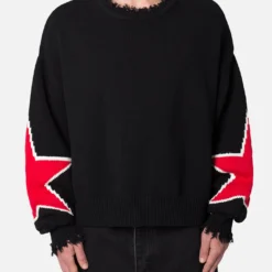 MNML Star Sweater Black