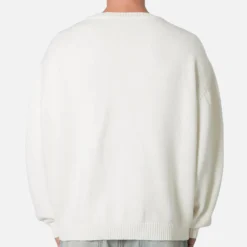 MNML Varsity Knit Sweater Off White -Nuvora Fit Sales 02048370 YO007 mens 0040