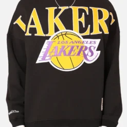 Mitchell & Ness Los Angeles Lakers Shooting Crewneck Black -Nuvora Fit Sales 02048561 YB001 mens 0030