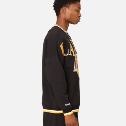 Mitchell & Ness Los Angeles Lakers Shooting Crewneck Black -Nuvora Fit Sales 02048561 YB001 mens 0050