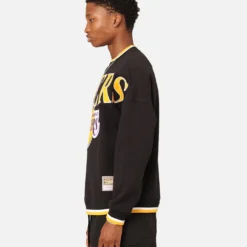 Mitchell & Ness Los Angeles Lakers Shooting Crewneck Black -Nuvora Fit Sales 02048561 YB001 mens 0060