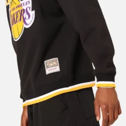 Mitchell & Ness Los Angeles Lakers Shooting Crewneck Black -Nuvora Fit Sales 02048561 YB001 mens 0070