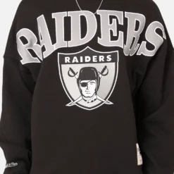 Mitchell & Ness Oakland Raiders Shooting Crewneck Black -Nuvora Fit Sales 02048562 YB001 mens 0030