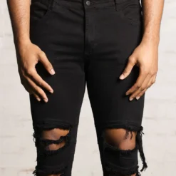 Saint Morta Rework Jeans Black -Nuvora Fit Sales 03002782 YB001 mens 00070