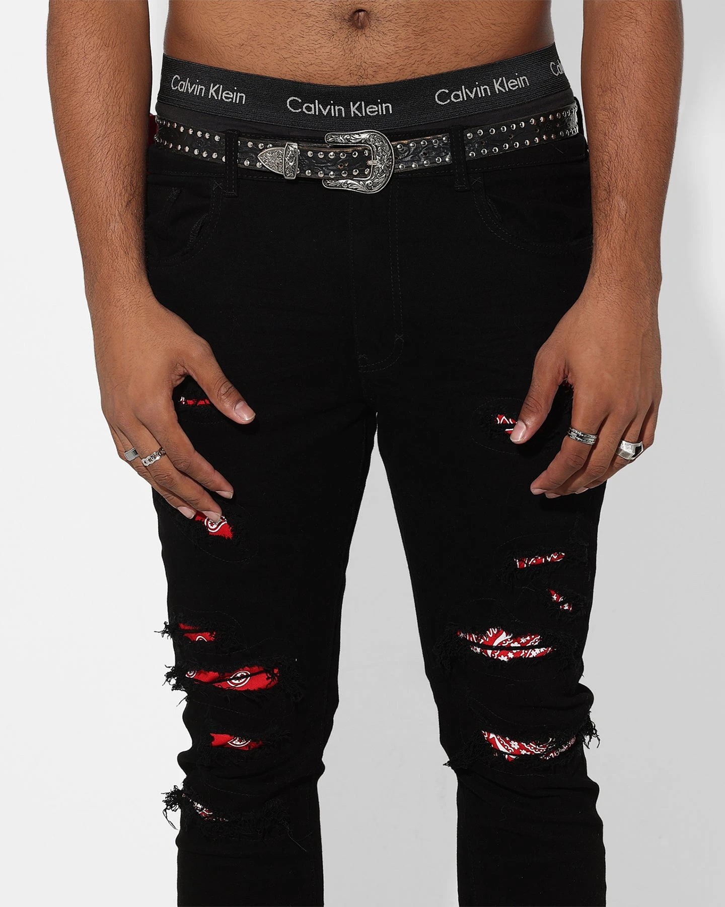 Saint Morta Bandana Summum Jean Black/Red 9 Saint Morta Bandana Summum Jean Black/Red - Image 7