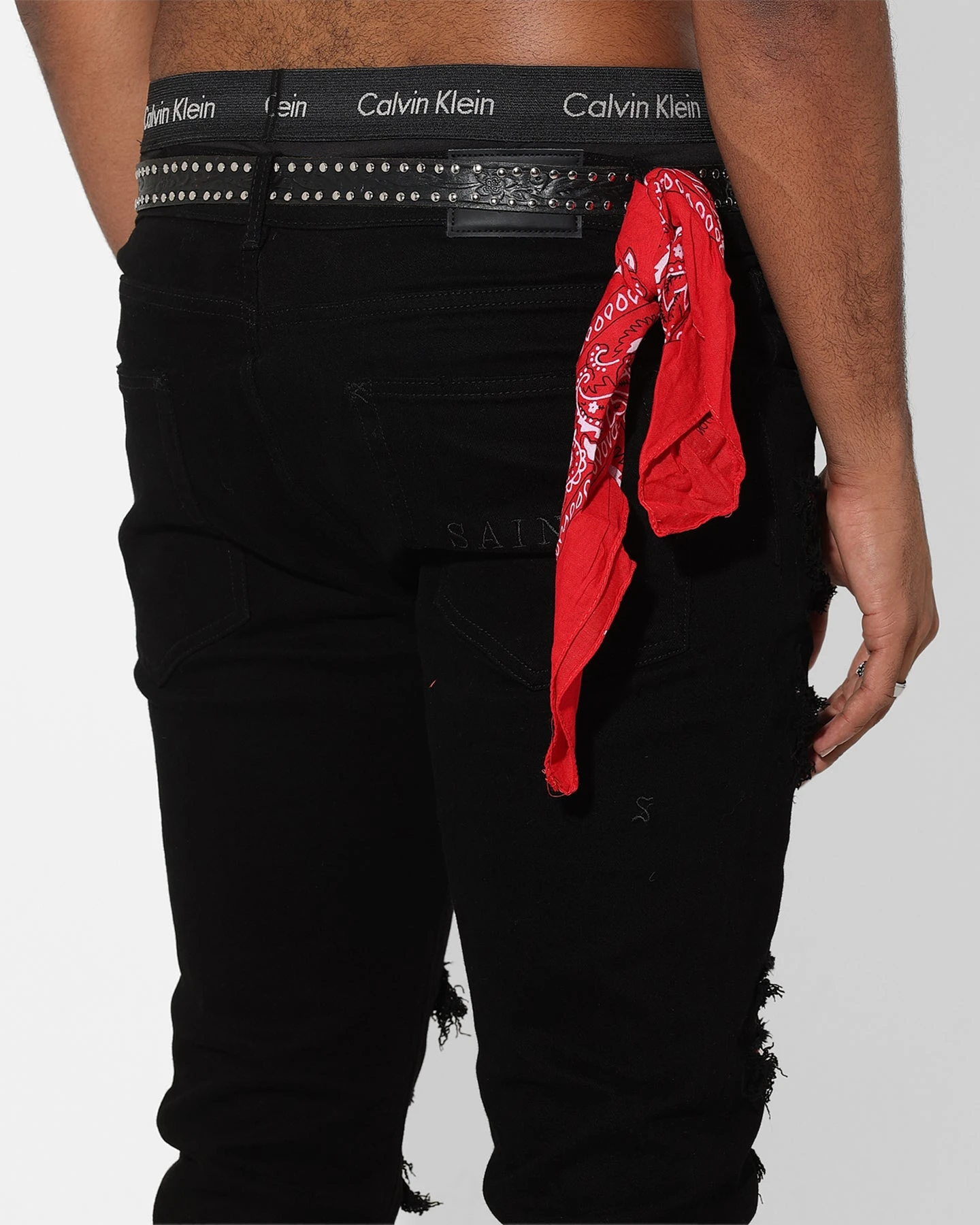 Saint Morta Bandana Summum Jean Black/Red 10 Saint Morta Bandana Summum Jean Black/Red - Image 8