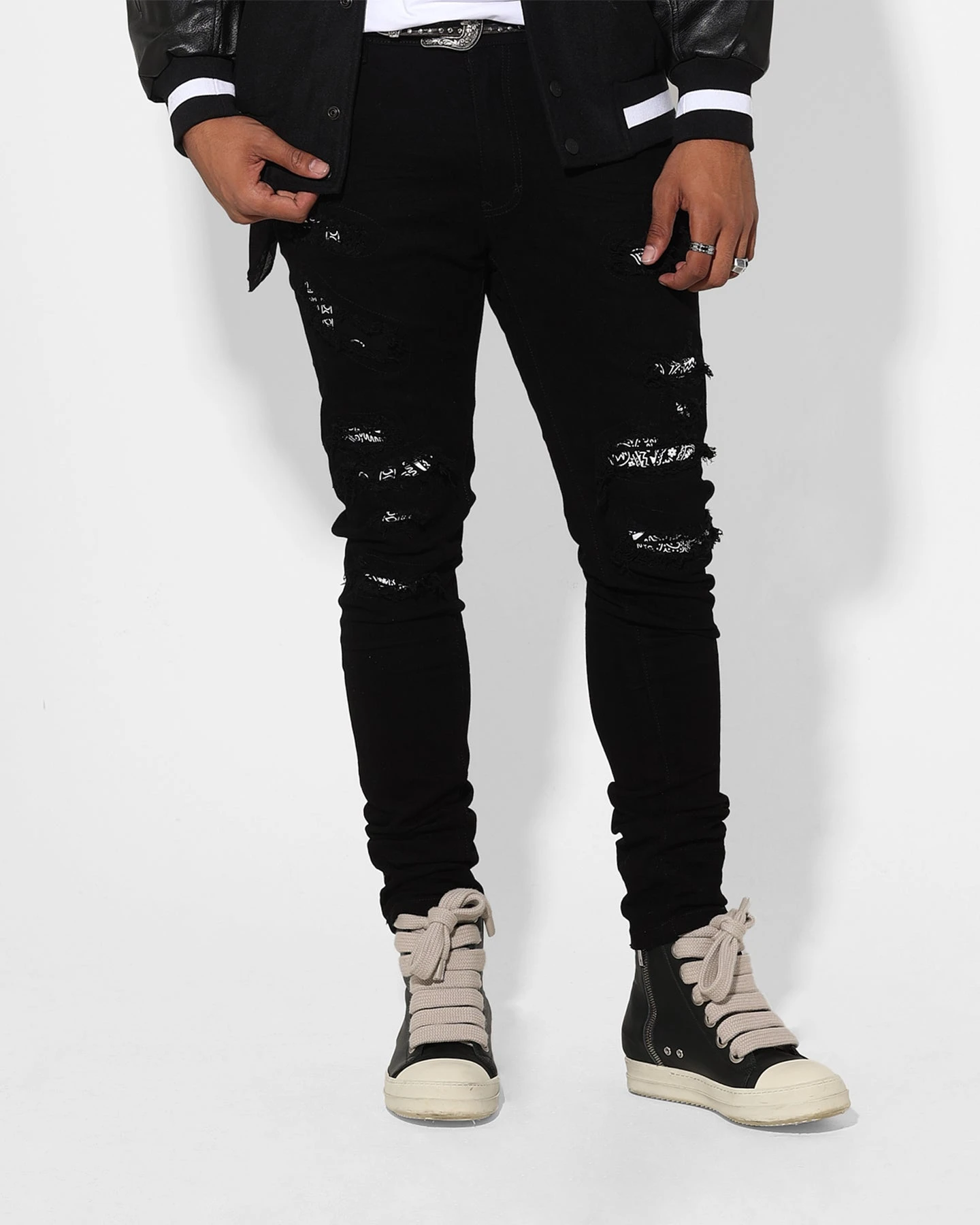 Saint Morta Bandana Summum Jean Black/White 3 Saint Morta Bandana Summum Jean Black/White