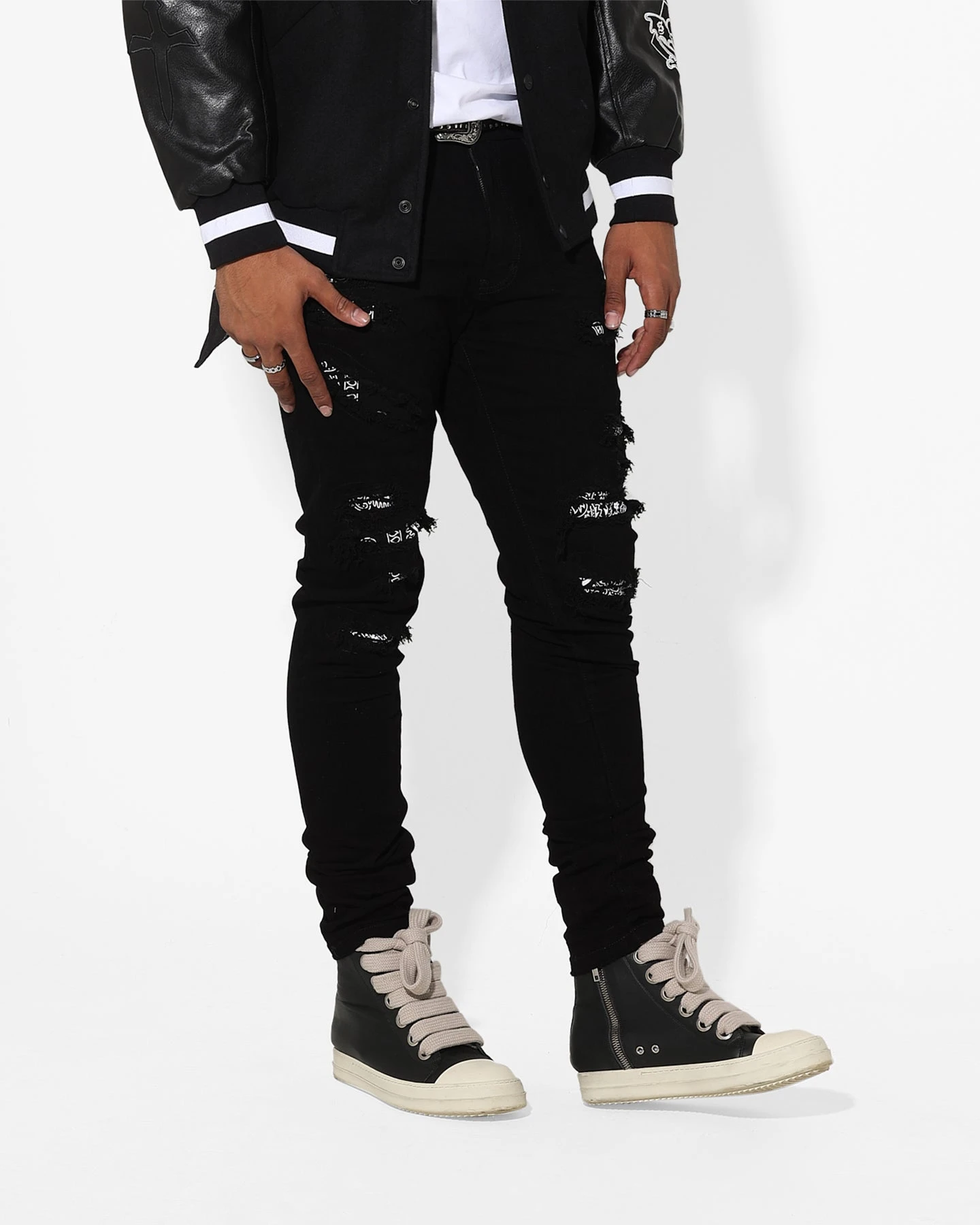 Saint Morta Bandana Summum Jean Black/White 7 Saint Morta Bandana Summum Jean Black/White - Image 5