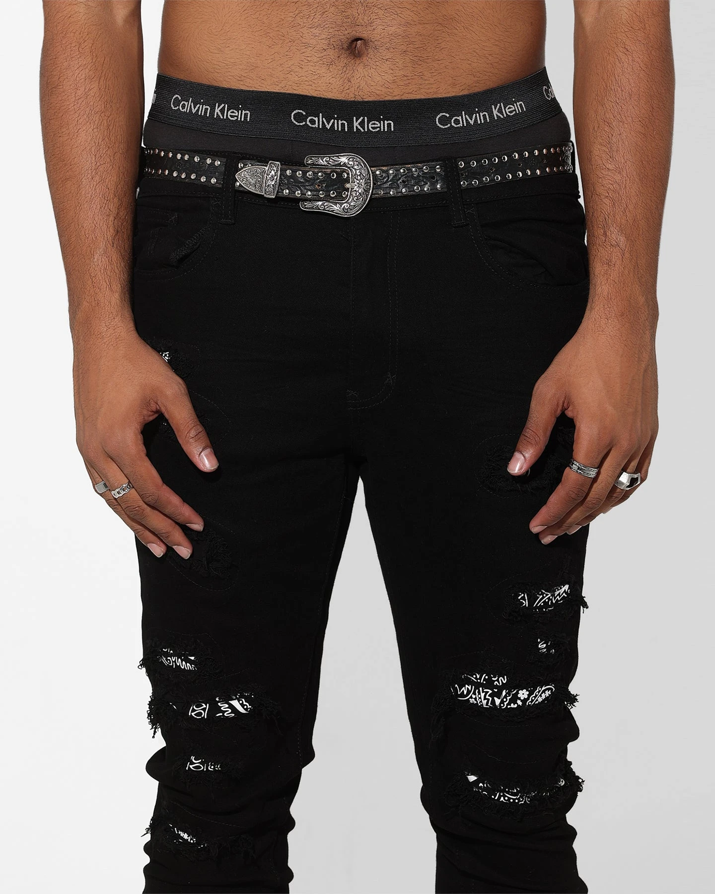 Saint Morta Bandana Summum Jean Black/White 9 Saint Morta Bandana Summum Jean Black/White - Image 7