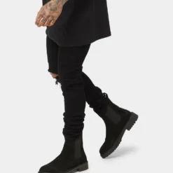 Saint Morta Index Distressed Biker Jeans Black 15 Saint Morta Index Distressed Biker Jeans Black -Nuvora Fit Sales 03004973 YB001 mens 060