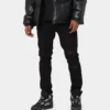 Carré Rugueux Distressed Skinny Jeans Black -Nuvora Fit Sales 03006172 YB001 mens 0011