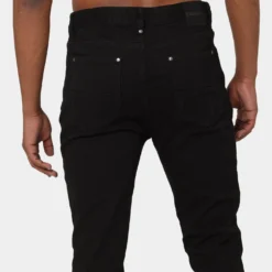 Carré Rugueux Distressed Skinny Jeans Black -Nuvora Fit Sales 03006172 YB001 mens 080