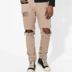 Saint Morta Destroyer Distressed Jeans Stone