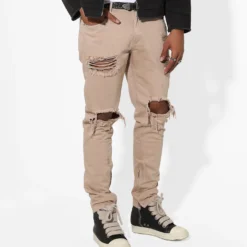 Saint Morta Destroyer Distressed Jeans Stone -Nuvora Fit Sales 03006968 YS400 mens 050