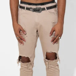 Saint Morta Destroyer Distressed Jeans Stone -Nuvora Fit Sales 03006968 YS400 mens 070
