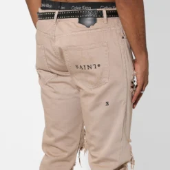 Saint Morta Destroyer Distressed Jeans Stone -Nuvora Fit Sales 03006968 YS400 mens 080