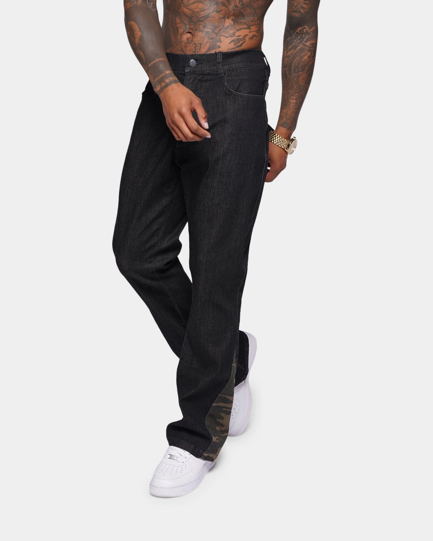 XXIII Valur Camo Flare Jeans Black/Camo 3 XXIII Valur Camo Flare Jeans Black/Camo