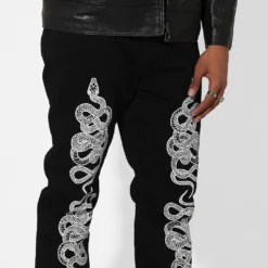 Saint Morta Death Adder Relaxed Jeans Black -Nuvora Fit Sales 03008547 YB001 mens 30