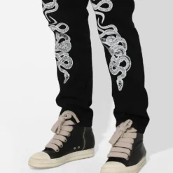 Saint Morta Death Adder Relaxed Jeans Black -Nuvora Fit Sales 03008547 YB001 mens 40