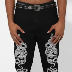 Saint Morta Death Adder Relaxed Jeans Black -Nuvora Fit Sales 03008547 YB001 mens 70