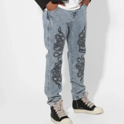 Saint Morta Death Adder Relaxed Jeans Stone Wash Blue -Nuvora Fit Sales 03008547 YB762 mens 50