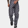 XXIII Checker Board Denim Jeans Blue