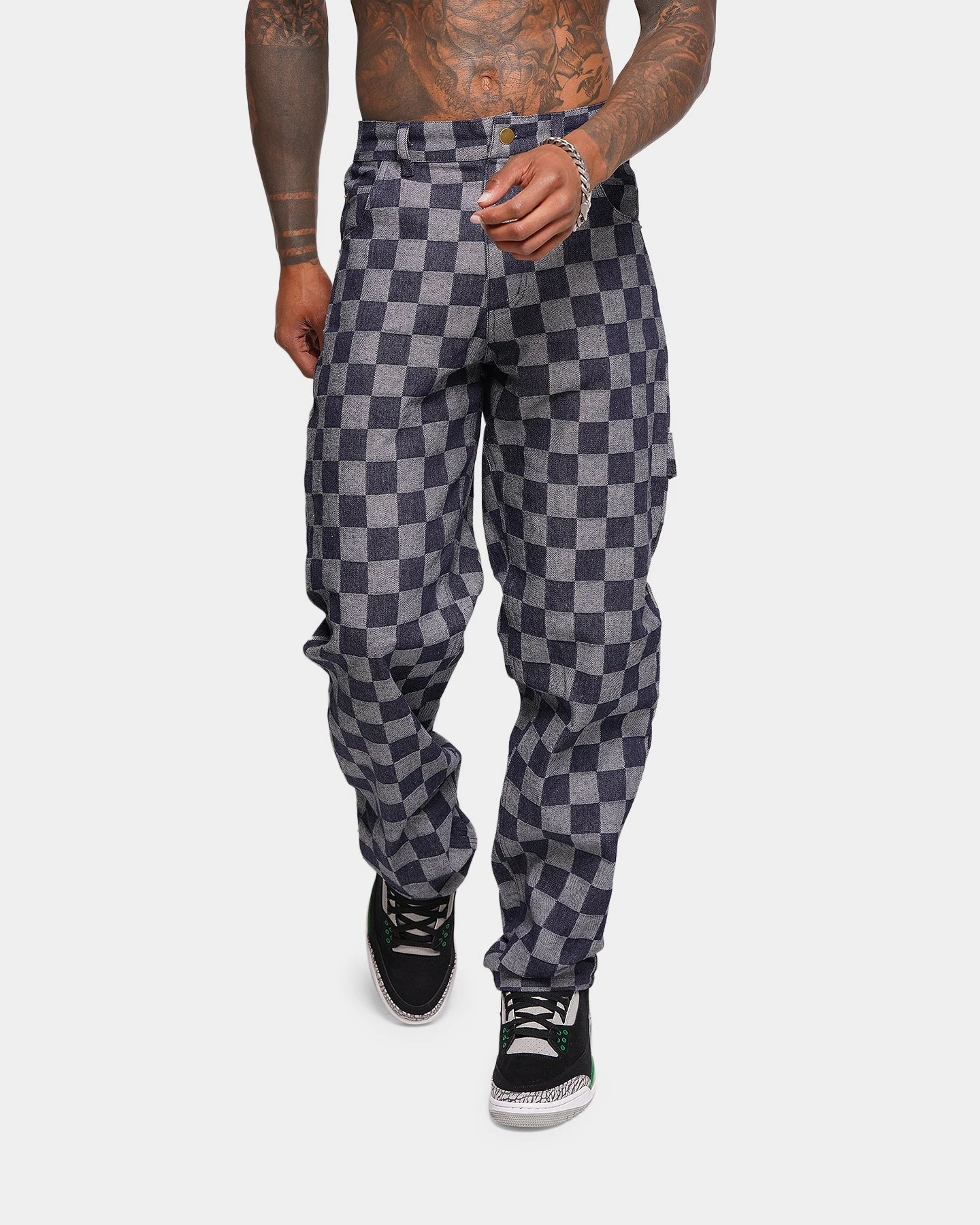 XXIII Checker Board Denim Jeans Blue 3 XXIII Checker Board Denim Jeans Blue