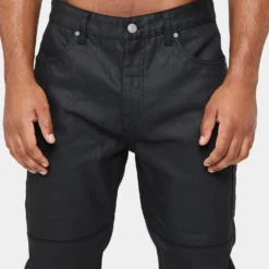 Carre Simplicite Waxed Slim Jeans Waxed Black -Nuvora Fit Sales 03008829 YW833 mens 0070