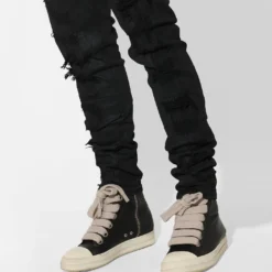 Saint Morta Furious Skinny Jeans Black Wax -Nuvora Fit Sales 03009194 YB312 mens 040