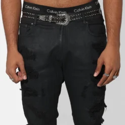 Saint Morta Furious Skinny Jeans Black Wax -Nuvora Fit Sales 03009194 YB312 mens 070