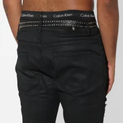 Saint Morta Furious Skinny Jeans Black Wax -Nuvora Fit Sales 03009194 YB312 mens 080