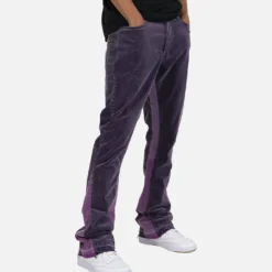 MNML B428 Corduroy Flare Denim Pants Purple