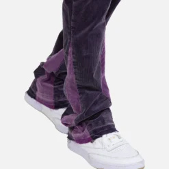 MNML B428 Corduroy Flare Denim Pants Purple -Nuvora Fit Sales 03009589 YP200 mens 00080