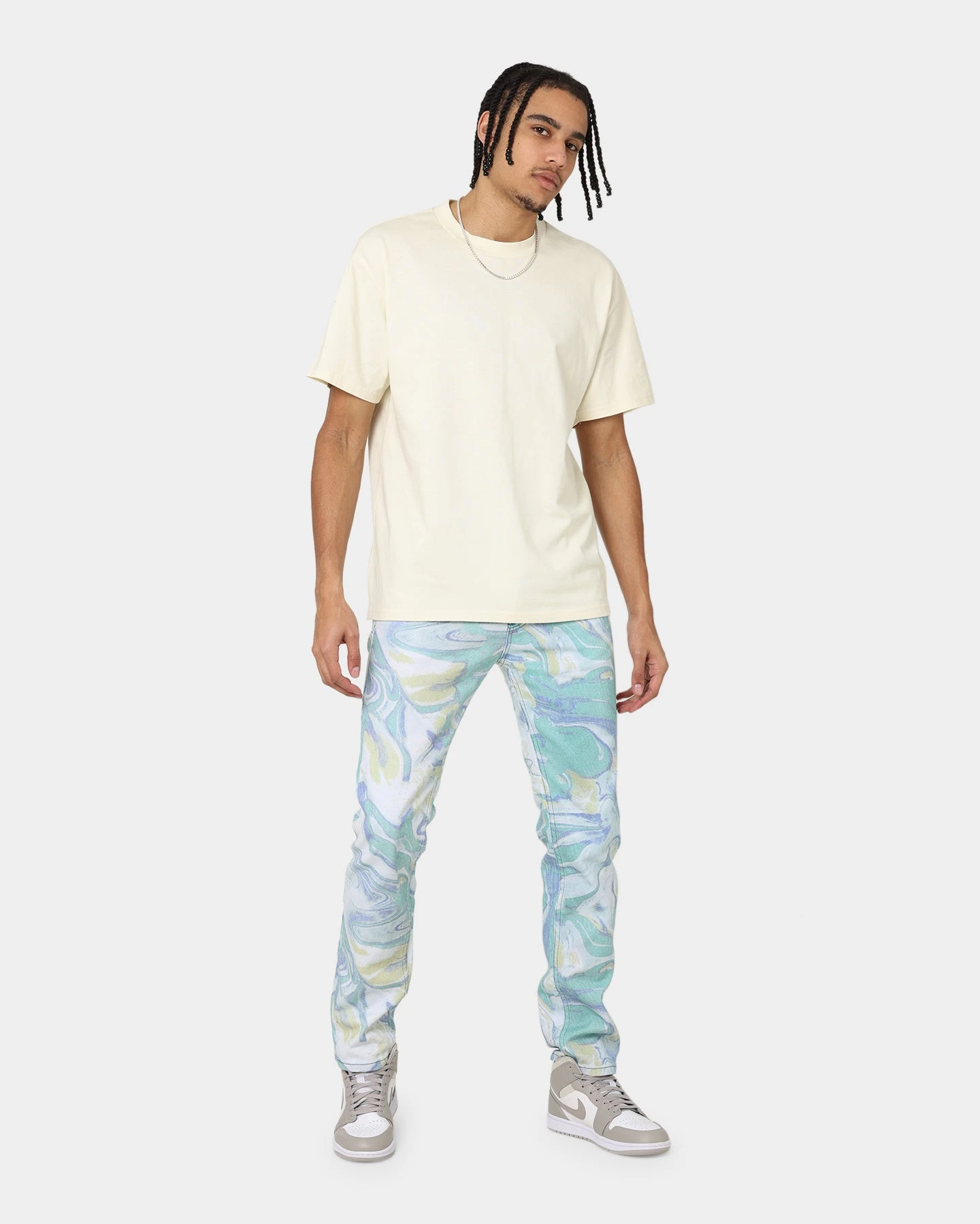 MNML D433 Spill Denim Jeans Blue/White 4 MNML D433 Spill Denim Jeans Blue/White - Image 2