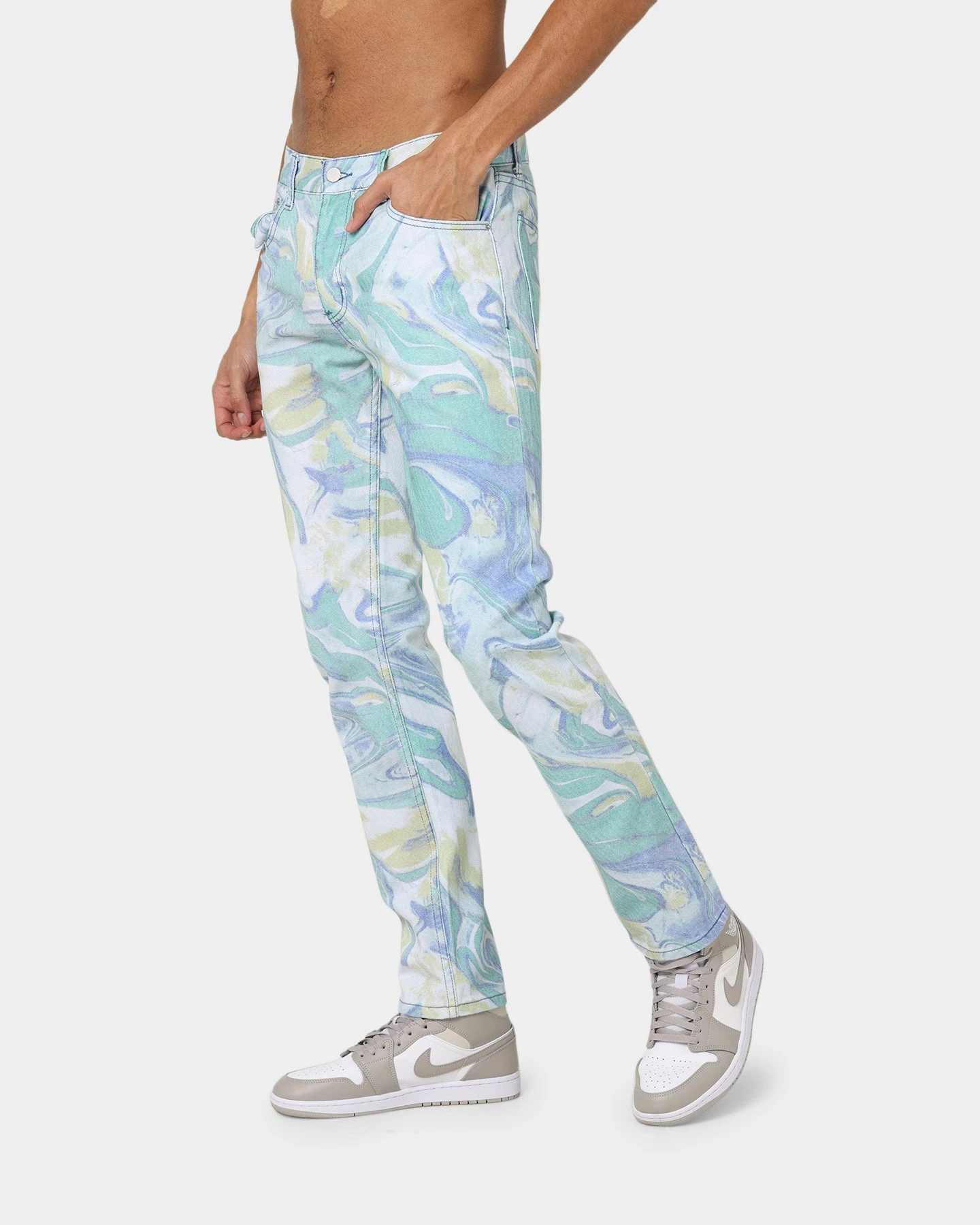 MNML D433 Spill Denim Jeans Blue/White 8 MNML D433 Spill Denim Jeans Blue/White - Image 6