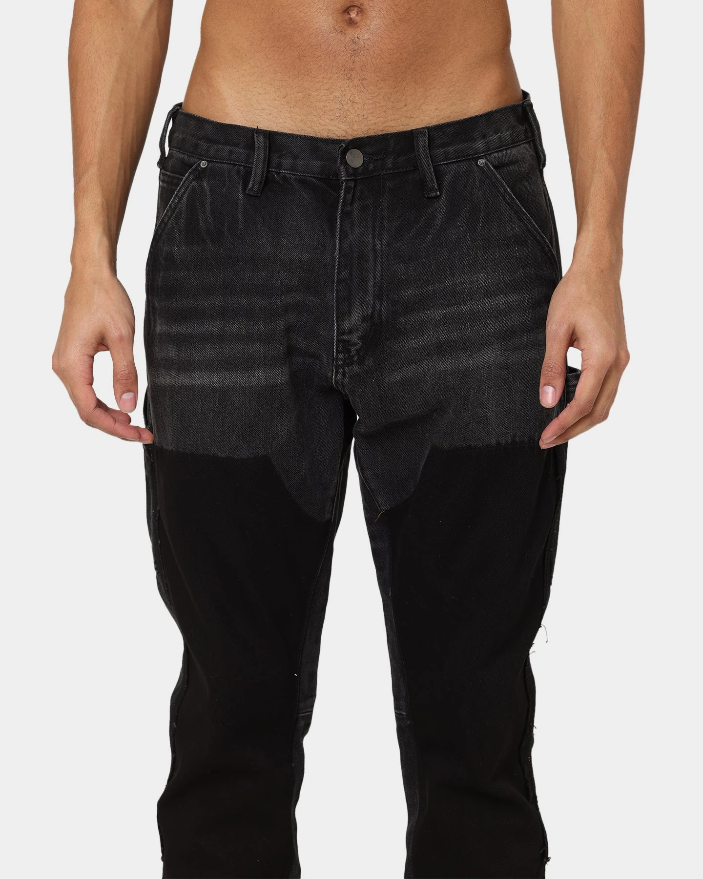 MNML B118 Flare Work Denim Jeans Black 10 MNML B118 Flare Work Denim Jeans Black - Image 8