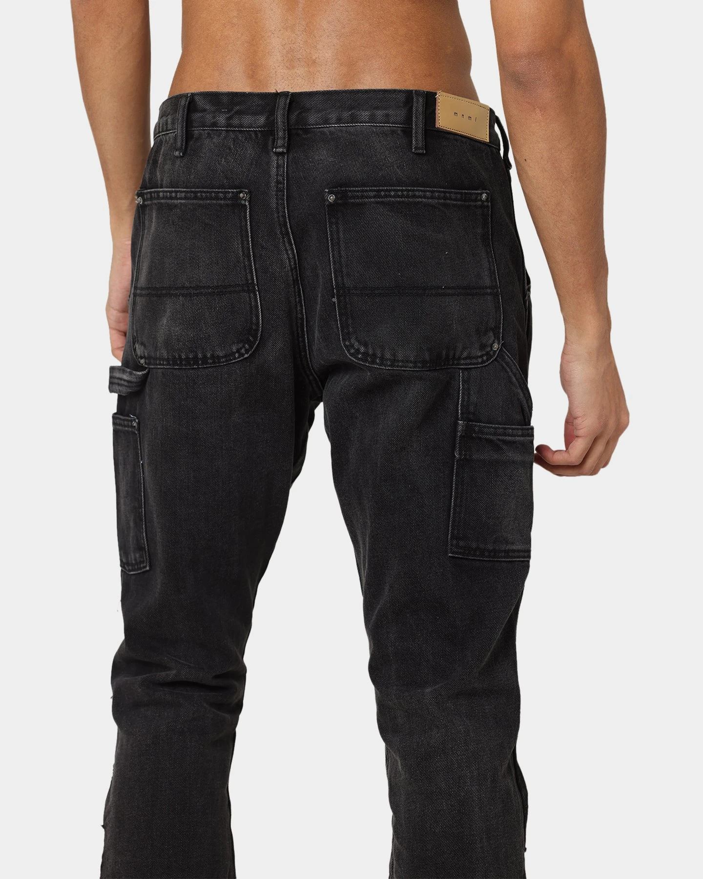 MNML B118 Flare Work Denim Jeans Black 5 MNML B118 Flare Work Denim Jeans Black - Image 3