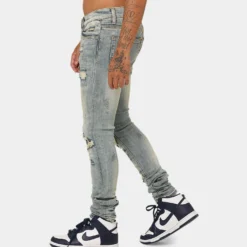 MNML X162 Stretch Denim Jeans Blue -Nuvora Fit Sales 03009603 YX001 mens 000060