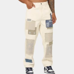 Loiter Utopia Patchwork Jeans Ecru