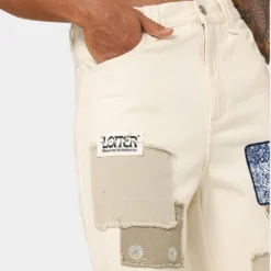 Loiter Utopia Patchwork Jeans Ecru 23 Loiter Utopia Patchwork Jeans Ecru -Nuvora Fit Sales 03009671 YE017 mens 00110
